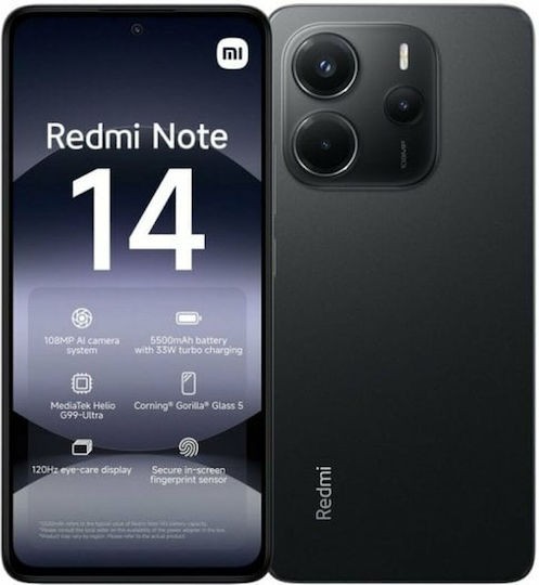 Xiaomi Redmi Note 14 5G 8GB/256GB Midnight Black